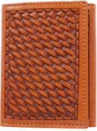 3D Belt Company AW93 Tan Wallet with Smooth Edge Trim